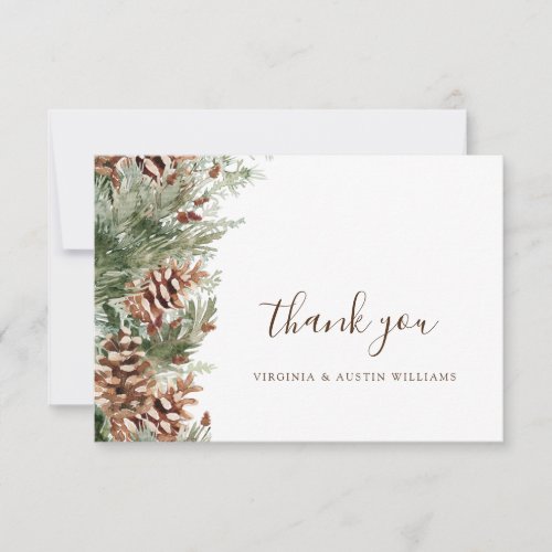 Elegant Pine Thank You Card
