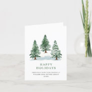 Elegant Pine Tree Christmas Corporate Greeting Holiday Card at Zazzle