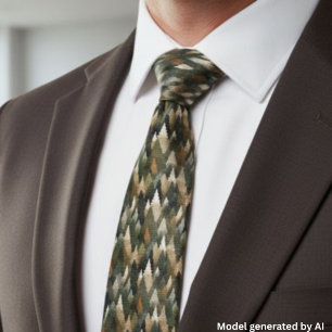 Elegant Pine Tree Pattern Rustic Forest Neck Tie