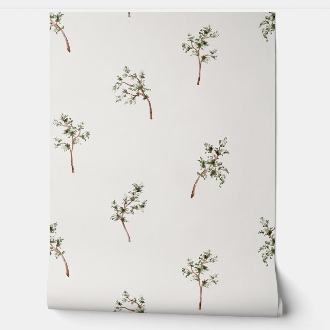 Elegant Pine Tree Wallpaper Wallpaper (Unrolling)