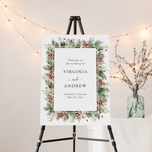 Elegant Pine Welcome Foam Board