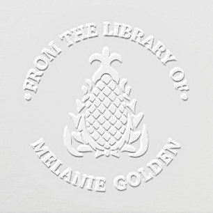 Elegant Pineapple #10 Library Book Name Embosser