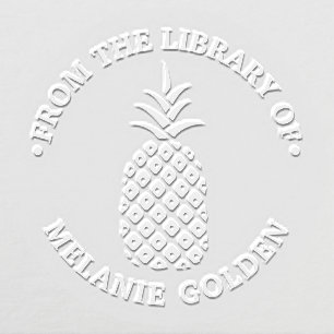 Elegant Pineapple #11 “From the library of” NameR2 Embosser