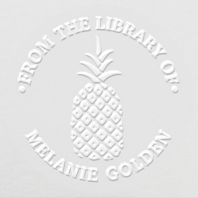 Elegant Pineapple #11 “From the library of” NameR2 Embosser (Design)