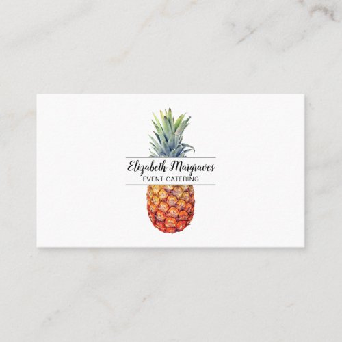 Elegant Pineapple Event Caterer Business Card