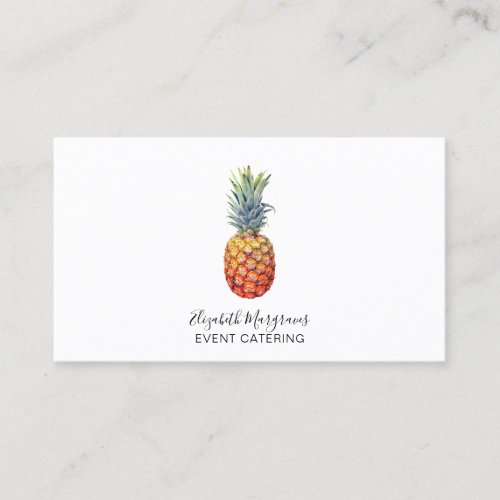 Elegant Pineapple Event Caterer Business Card