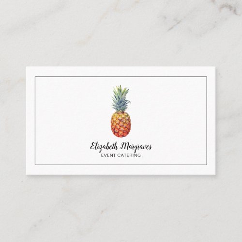 Elegant Pineapple Stylish Catering Logo Business Card