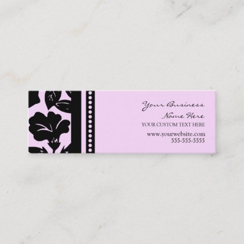 Elegant Pink and Black Floral Business Cards
