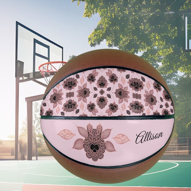 Elegant pink and black lace in vintage style,  basketball (Creator Uploaded)