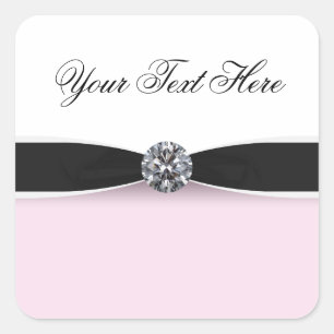 Elegant Pink and Black Stickers