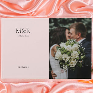Elegant Pink and Black Wedding Guest Book