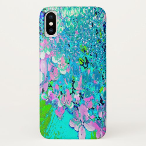 Elegant Pink and Blue Limelight Hydrangea iPhone X Case