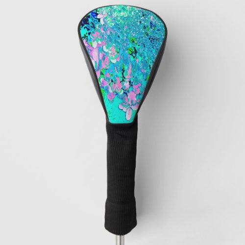 Elegant Pink and Blue Limelight Hydrangea Golf Head Cover