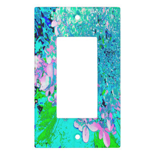 Elegant Pink and Blue Limelight Hydrangea Light Switch Cover