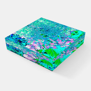 Elegant Pink and Blue Limelight Hydrangea Paperweight