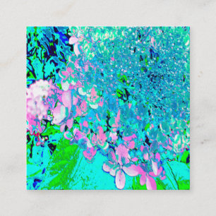 Elegant Pink and Blue Limelight Hydrangea Referral Card
