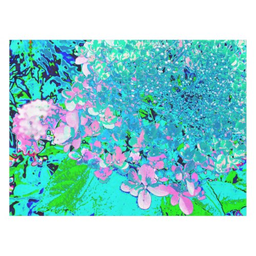Elegant Pink and Blue Limelight Hydrangea Tablecloth