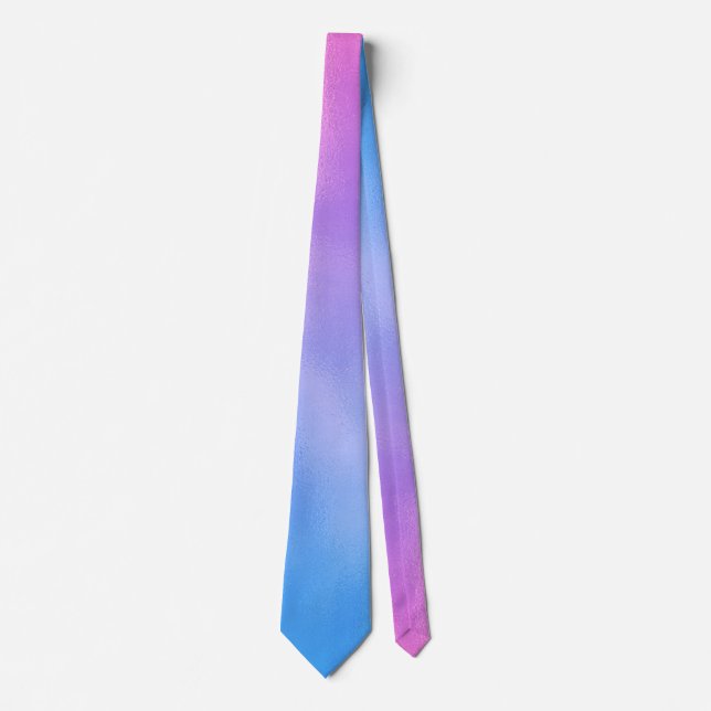 Elegant Pink And Blue Neck Tie (Front)