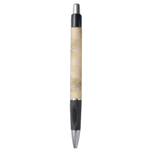 Elegant Pink and Gold Floral Lace Pen
