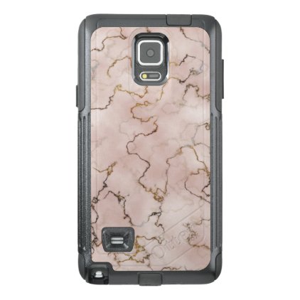 Elegant pink and gold veined marble OtterBox samsung note 4 case