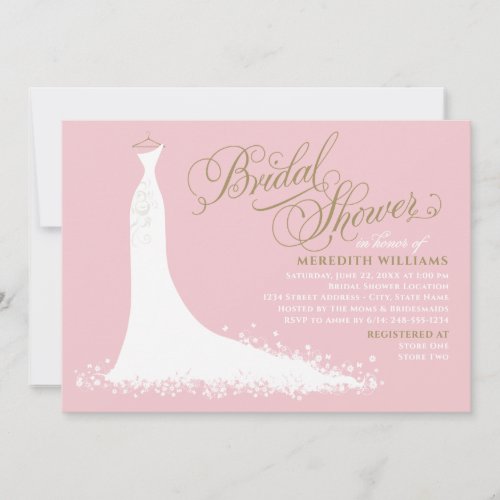 Bridal Shower Invitation | Elegant Wedding Gown