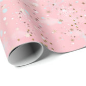 Elegant Pink and Gold Wrapping Paper (Roll Corner)