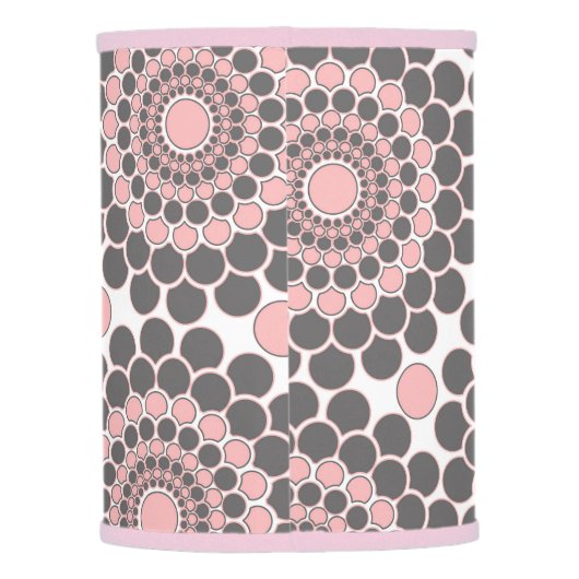 Elegant Pink and Gray Lamp Shade (Back)
