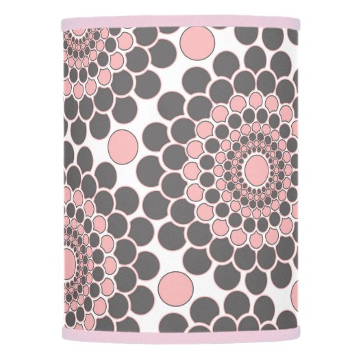 Elegant Pink and Gray Lamp Shade (Front)
