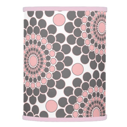 Elegant Pink and Gray Lamp Shade (Right)