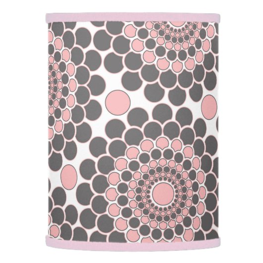 Elegant Pink and Gray Lamp Shade (Left)