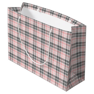 Elegant Pink and Gray Large Gift Bag