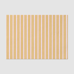 Elegant Pink and Mustard French Ticking Stripes Tissue Paper