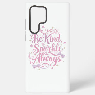 Elegant Pink and Purple Sparkle Script Samsung Galaxy S22 Ultra Case