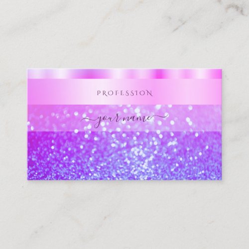 Elegant Pink and Purple Sparkling Glitter Shimmery Business Card