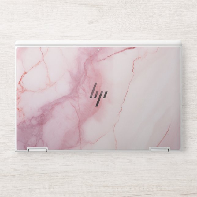 Elegant pink and  Water Marble HP Laptop Skin (Front)
