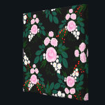 Elegant Pink and white Floral watercolor Paint Canvas Print<br><div class="desc">A cute and stylish, romantic watercolor floral hand paint, featuring a collection of baby pink and hot pink peony flowers, blush, white cute floral blooms, red berries, eucalyptus foliage and green leaves bouquet floral, repeat pattern, over a watercolor stains and splatters black and gray background. This Hand Drawn, girly winter...</div>