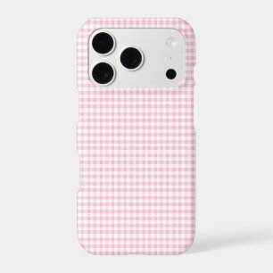 Elegant Pink and White Gingham Pattern  iPhone 17 Pro Case