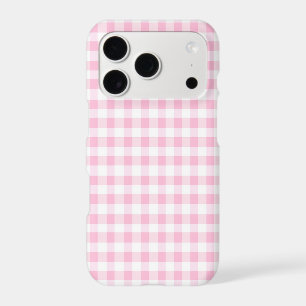 Elegant Pink and White Gingham Pattern  iPhone 17 Pro Case