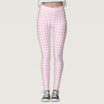 Elegant Pink and White Gingham Pattern  Leggings<br><div class="desc">Step into effortless charm with the Elegant Pink and White Gingham Pattern Leggings. Featuring a classic gingham print in soft pink and crisp white, these leggings bring a touch of timeless elegance to your everyday style. Designed for comfort and versatility, they offer a flattering fit that moves with you, whether...</div>