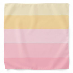 Elegant Pink And Yellow Color Harmony Striped Bandana