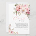 Elegant Pink Baby In Bloom Girl Baby Shower Thank You Card | Zazzle