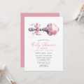 Elegant Pink baby Rattle Girl Baby Shower Invitation | Zazzle