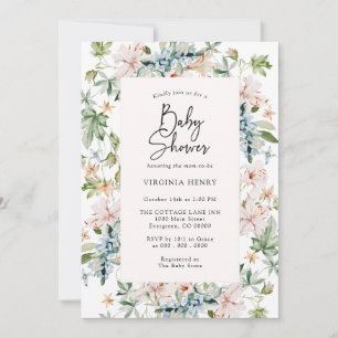Elegant Pink Baby Shower Invitation