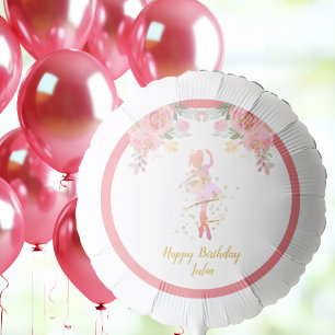 Elegant Pink Ballerina Birthday Party Decoration Balloon