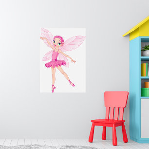 Elegant Pink Ballerina Fairy For Dance Lovers Poster