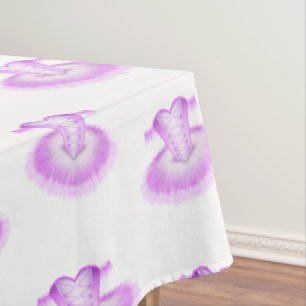 Elegant Pink Ballet Birthday Tutu Watercolour Tablecloth