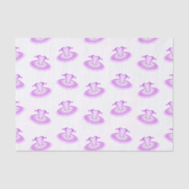 Elegant Pink Ballet Birthday Tutu Watercolour Tissue Paper (Front)
