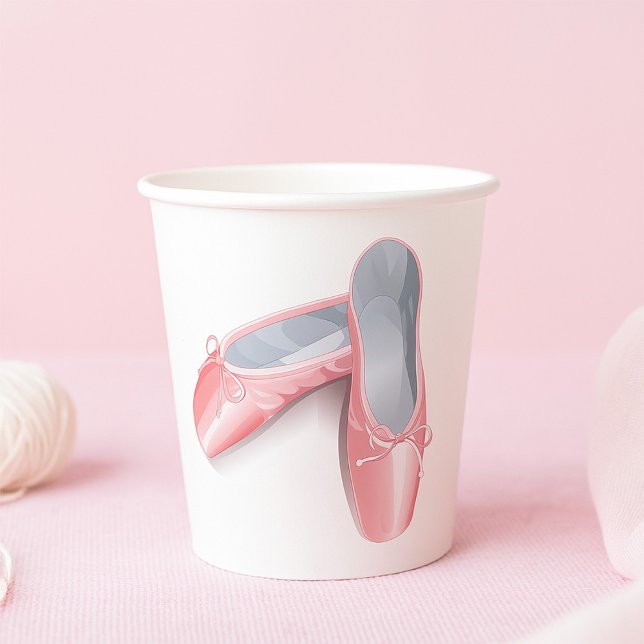 Elegant Pink Ballet Flats Cute Girly Dance Shoes  Paper Cups (Creator Uploaded)