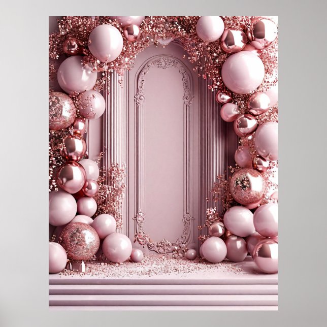 Elegant Pink Balloon Decoration (Front)