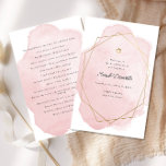 Elegant Pink Bat Mitzvah Ceremony Paper Program<br><div class="desc">The weight of this paper is prefect for your program. It is much heavier than copy paper and is perfect for your disposable programs. Use the template to fill in your information. The "Customize further" feature can be used to change the font (size, style, color), and add more lines of...</div>